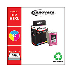 Innovera Remanufactured Tri-Color High-Yield Ink, Replacement for 61XL (CH564WN)
