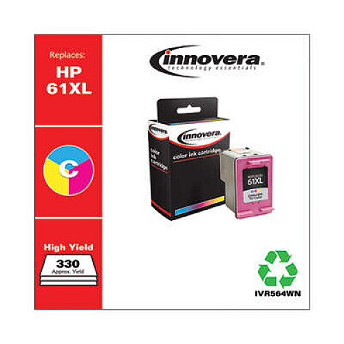 Innovera Remanufactured Tri-Color High-Yield Ink, Replacement for 61XL (CH564WN)