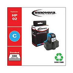Innovera Remanufactured Cyan Ink, Replacement for 02 (C8771WN)