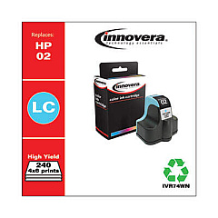 Innovera Remanufactured Light Cyan Ink, Replacement for 02 (C8774WN)