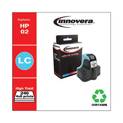 Innovera Remanufactured Light Cyan Ink, Replacement for 02 (C8774WN)