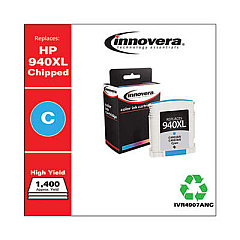 Innovera Remanufactured Cyan High-Yield Ink, Replacement for 940XL (C4907AN)