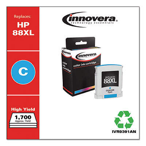 Innovera Remanufactured Cyan High-Yield Ink, Replacement for 88XL (C9391AN)