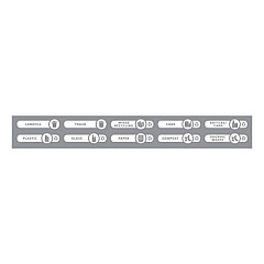 Rubbermaid Commercial Recycle Label Kit for Brute/Slim Jim/Untouchables Containers, Version D, 10 Assorted Messages, 5.59 x 9.55, White/Clear (1977788)
