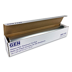 GEN Heavy-Duty Aluminum Foil Roll, 18" x 500 ft, 4/Carton (GEN7134CT)