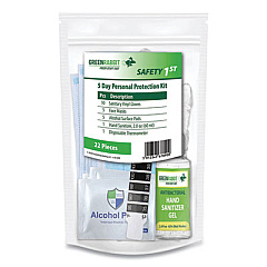Green Rabbit Safety 1st Five-Day Personal Protection Kit, 22 Pieces, Resealable Bag, 1 Kit (60000202)