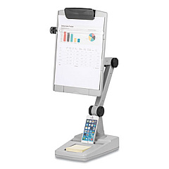 Fellowes Flex Arm Weighted Base Copyholder,150 Sheet Capacity, Plastic, Platinum/Graphite (21128)