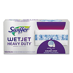 Swiffer WetJet System Refill Pads, 11.3" x 5.4", Heavy Duty, White, 14/Box (81790)