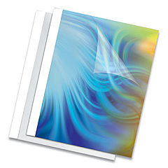 Fellowes Thermal Binding System Presentation Covers, Clear, 16 to 30 Sheet Capacity, 11 x 8.5, Unpunched, 10/Pack (52220)