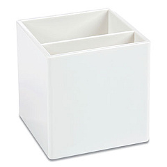Poppin Pen Cup, Plastic, 3.25 x 3.25 x 3.25, White (100259)