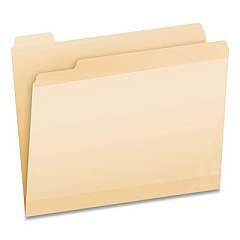 Pendaflex Poly Reinforced File Folder, 1/5-Cut Tabs: Assorted, Letter Size, Manila, 24/Pack (86220)