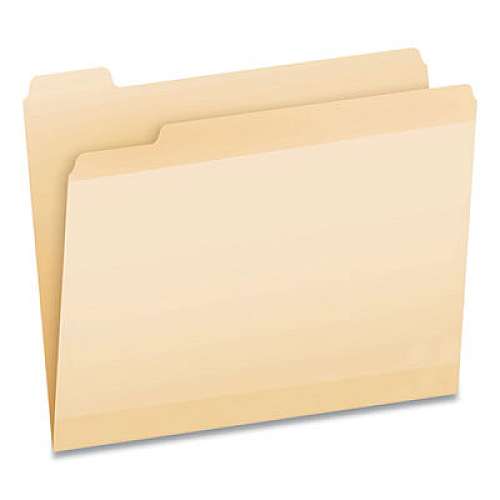 Pendaflex Poly Reinforced File Folder, 1/5-Cut Tabs: Assorted, Letter Size, Manila, 24/Pack (86220)