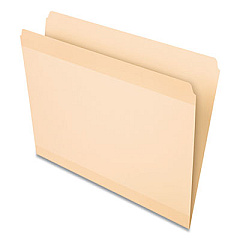 Pendaflex Poly Reinforced File Folder, Straight Tabs, Letter Size, Manila, 24/Pack (86222)