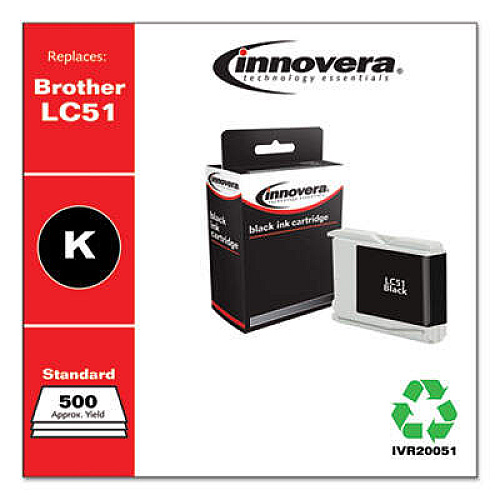 Innovera Remanufactured Black Ink, Replacement for LC51BK