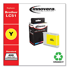 Innovera Remanufactured Yellow Ink, Replacement for LC51Y