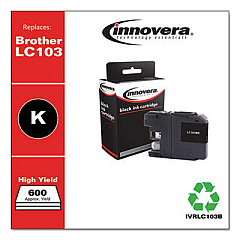 Innovera Remanufactured Black High-Yield Ink, Replacement for LC103BK