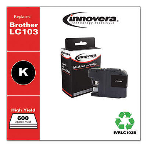 Innovera Remanufactured Black High-Yield Ink, Replacement for LC103BK