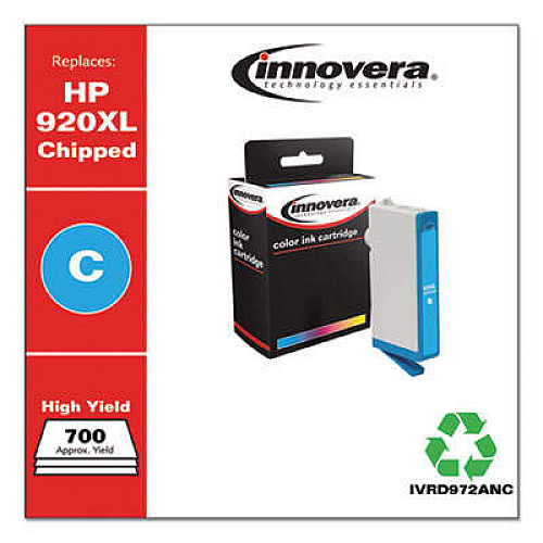 Innovera Remanufactured Cyan High-Yield Ink, Replacement for 920XL (CD972AN)
