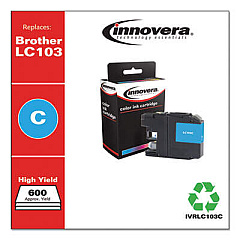 Innovera Remanufactured Cyan High-Yield Ink, Replacement for LC103C