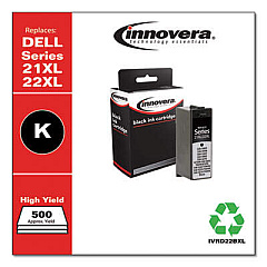Innovera Remanufactured Black High-Yield Ink, Replacement for 21XL/22XL (330-5885)