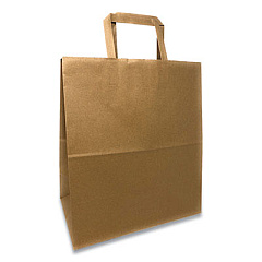 Prime Time Packaging Kraft Paper Bags, 1/7th BBL 12 x 7 x 14, Natural, 300/Bundle (FH12714)