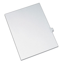 Avery Preprinted Legal Exhibit Side Tab Index Dividers, Allstate Style, 10-Tab, 17, 11 x 8.5, White, 25/Pack (82215)