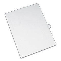 Avery Preprinted Legal Exhibit Side Tab Index Dividers, Allstate Style, 26-Tab, P, 11 x 8.5, White, 25/Pack (82178)