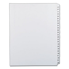 Avery Preprinted Legal Exhibit Side Tab Index Dividers, Allstate Style, 25-Tab, 276 to 300, 11 x 8.5, White, 1 Set (82194)