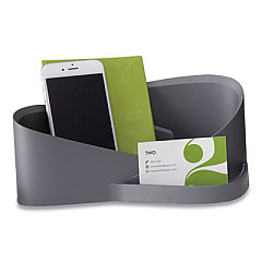 Advantus Silhouette Canyon Caddy, 3 Compartments, Thermoplastic Elastomer,  9.3 x 5.1 x 4.2, Gray (37606)