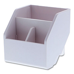 Bostitch Konnect Desktop Organizer Storage Bin, Short, 3.4" x 3.5" x 3.5", White (KTCUPWHITE)