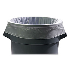 Coastwide Professional AccuFit Linear Low-Density Can Liners, 32 gal, 1.1 mil, 33" x 44", Clear, 25 Bags/Roll, 8 Rolls/Carton (472380)