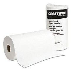Coastwide Professional Jumbo Kitchen Roll Paper Towels, 2-Ply, 27.9 x 21.5, 250 Sheets/Roll, 12 Rolls/Carton (365376)