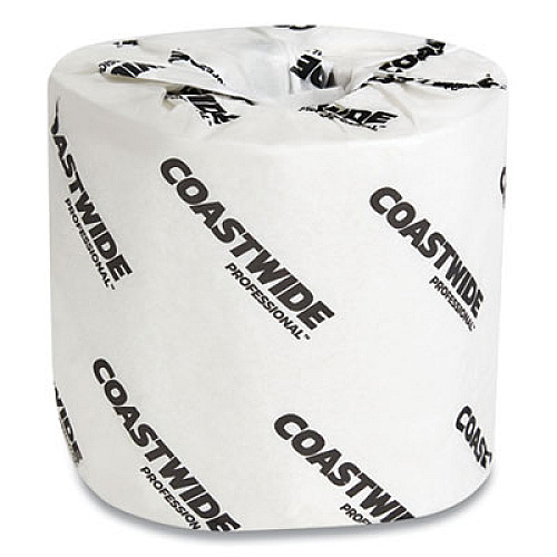 Coastwide Professional 2-Ply Standard Toilet Paper, Septic Safe, White, 500 Sheets/Roll, 96 Rolls/Carton (365377)