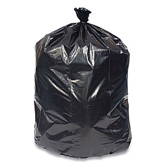 Coastwide Professional Reprocessed Resin Can Liners, 60 gal, 1.5 mil, 38" x 58", Black, 100/Carton (394139)