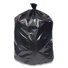 Coastwide Professional Reprocessed Resin Can Liners, 45 gal, 1.3 mil, 40" x 46", Black, 100/Carton (420460)