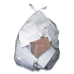 Coastwide Professional Linear Low-Density Can Liners, 45 gal, 1 mil, 40" x 46", Clear, 100/Carton (814857)