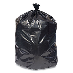 Coastwide Professional High-Density Can Liners, 60 gal, 22 mic, 38" x 60", Black, 150/Carton (814865)