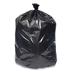 Coastwide Professional High-Density Can Liners, 45 gal, 22 mic, 40" x 48", Black, 150/Carton (814867)