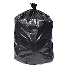 Coastwide Professional Reprocessed Resin Can Liners, 45 gal, 1.8 mil, 40" x 46", Black, 100/Carton (814891)