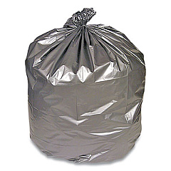 Coastwide Professional Linear Low-Density Can Liners, 33 gal, 1.5 mil, 33" x 40", Silver, 100/Carton (814893)