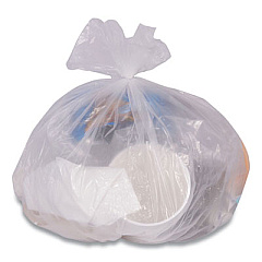 Coastwide Professional High-Density Can Liners, 10 gal, 6 mic, 24" x 24", Natural, 1000/Carton (814902)