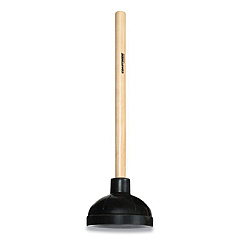 Coastwide Professional Toilet Plunger, 20" Wood Handle, Black (24418465)