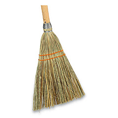 Coastwide Professional Corn Broom, Corn Fiber Bristles, 40" Overall Length, Natural (24420777)