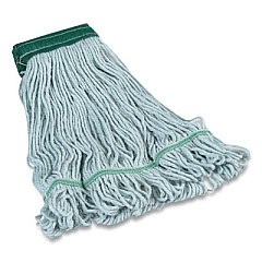 Coastwide Professional Looped-End Wet Mop Head, PET/Cotton Blend, Medium, 5" Headband, Blue (24420796)