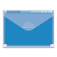 Globe-Weis Expanding Pocket File, 13 Sections, Tuck Flap Closure, 1/12-Cut Tabs, Letter Size, Blue (42113BLU)