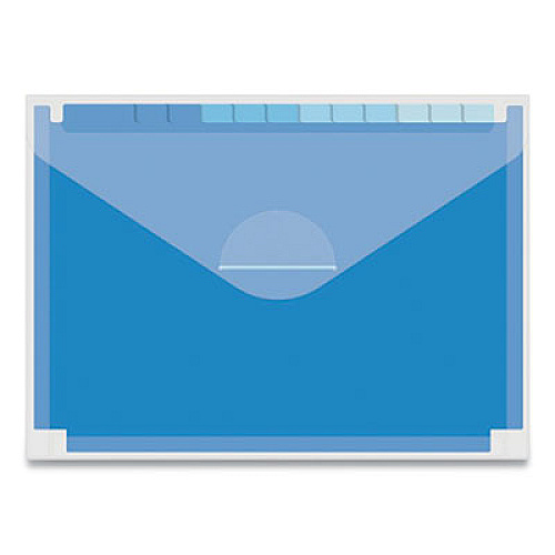 Globe-Weis Expanding Pocket File, 13 Sections, Tuck Flap Closure, 1/12-Cut Tabs, Letter Size, Blue (42113BLU)