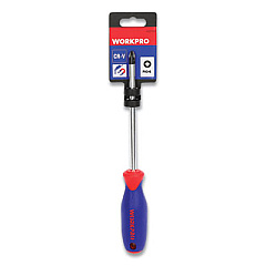 Workpro Straight-Handle Cushion-Grip Screwdriver, #3 Phillips Tip, 6" Shaft (W021038WE)