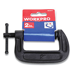 Workpro Steel C-Clamp, 2" Capacity, Black (W032017WE)