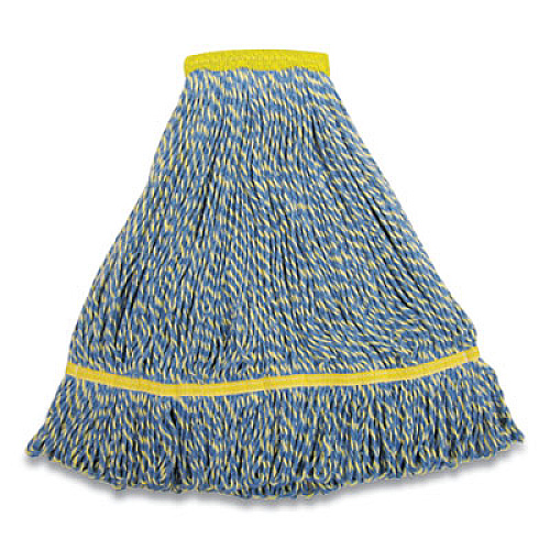 O'Dell MFSM Series Mop Head, Rayon/Synthetic Microfiber Blend, 14 oz, 1.5" Headband, Blue (MFSM14NB)