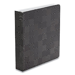 Oxford Punch Pop Fashion Binder, 3 Rings, 1.5" Capacity, 11 x 8.5, Black/White Labyrinth Design (42552)
